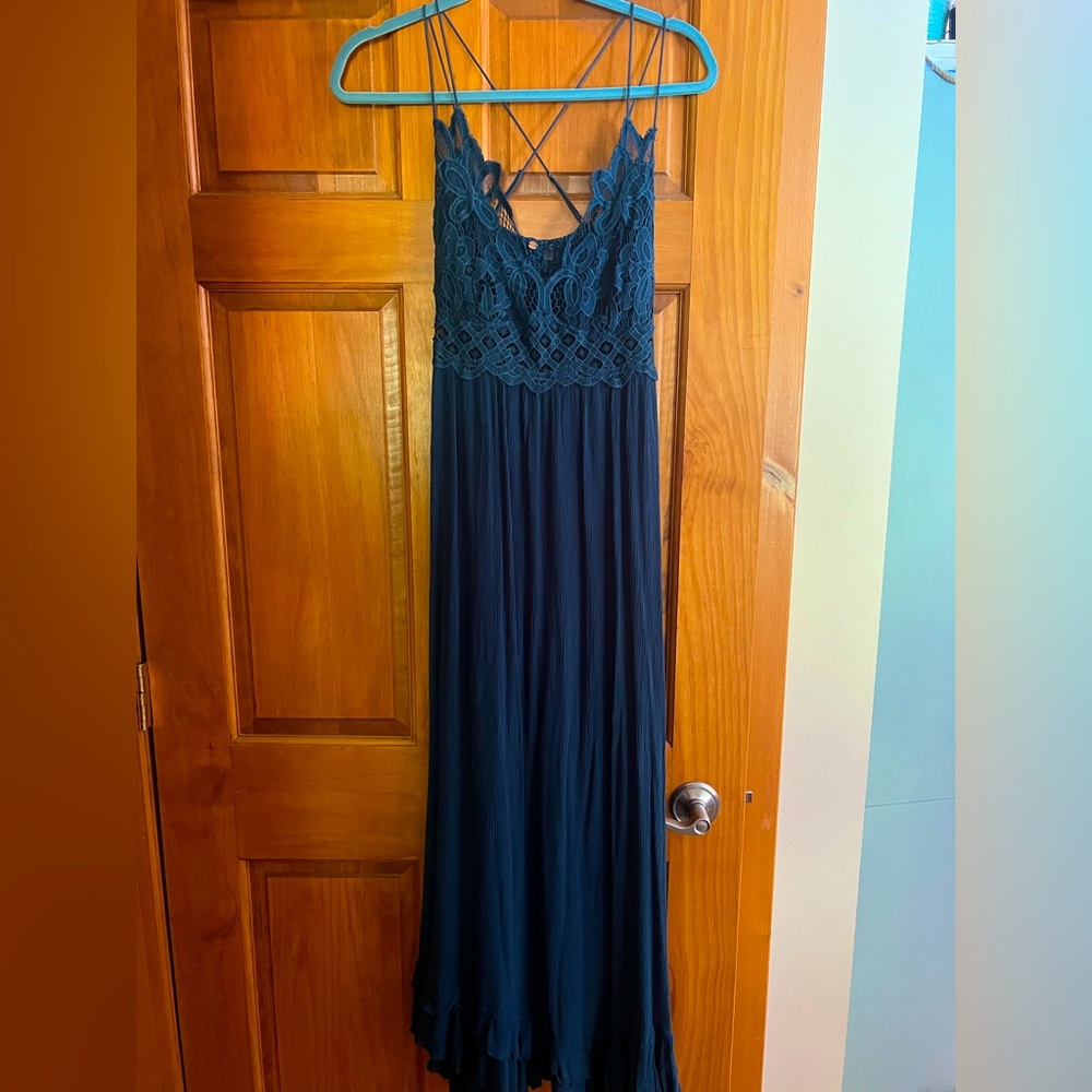 Turquoise free people dress worn once